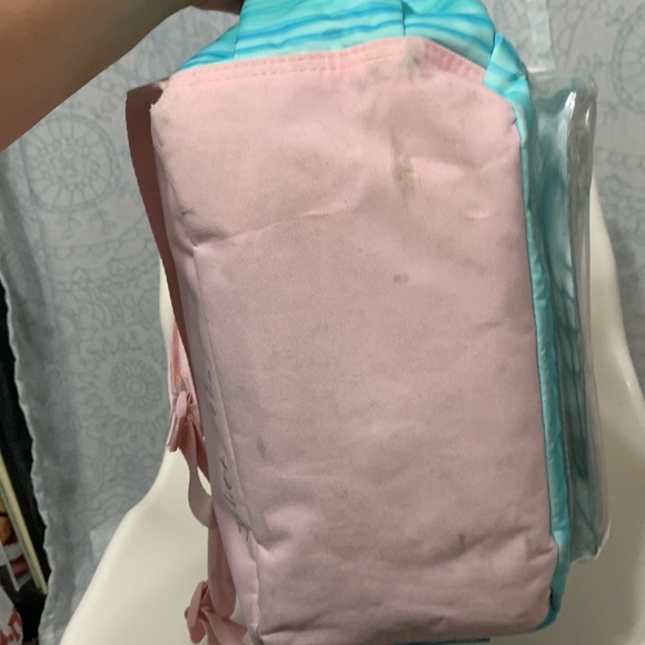 Justice Backpack & Lunchbox Lunch Bag Pink Aqua Girl - Picture 13 of 17